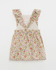 Kid's floral print dress Lurex stripes  Natalys