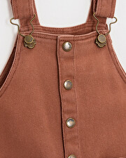 Long twill dungarees Rust colour  Natalys