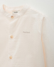 Kid' seersucker shirt Off-white colour  Natalys