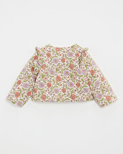 Floral print jacket Lurex stripes  Natalys