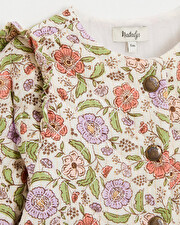 Floral print jacket Lurex stripes  Natalys