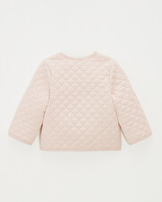 Kid's embroidered gingham jacket Vichy chalk colour  Natalys