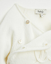 Merino wool knitted set Off-white colour  Natalys