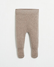 Merino wool knitted set Mottled brown colour  Natalys