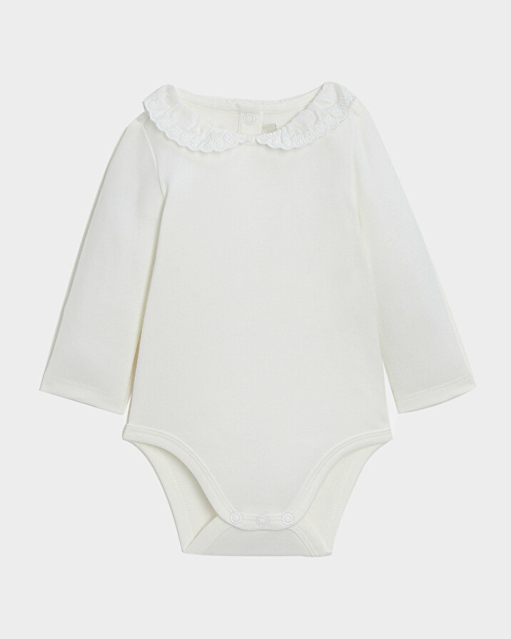 Claudine collar bodysuit Off-white colour  Natalys