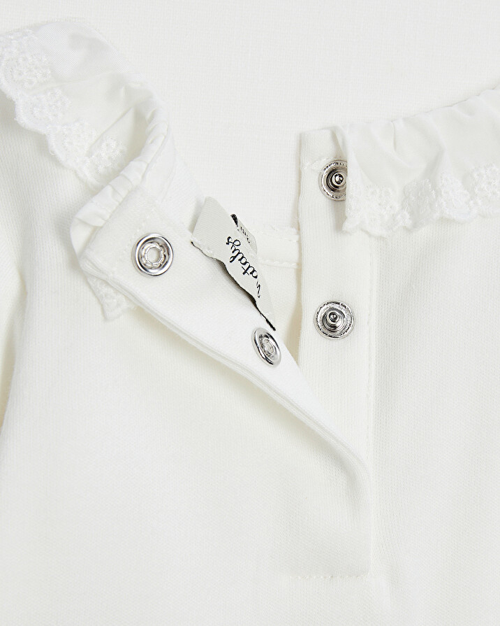 Claudine collar bodysuit Off-white colour  Natalys