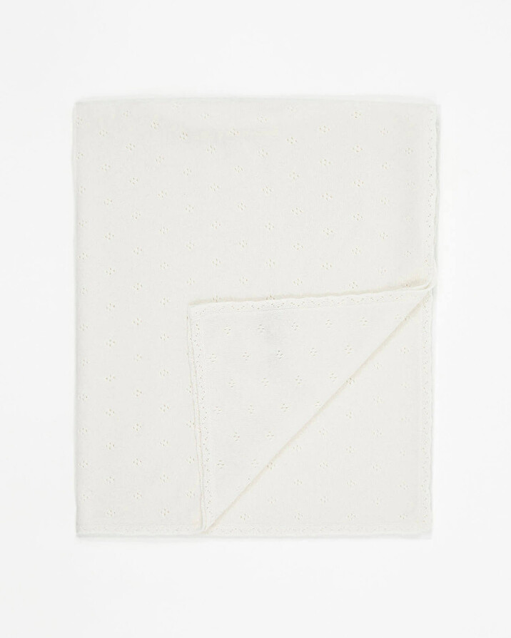 Openwork cashmere blanket Off-white colour  Natalys
