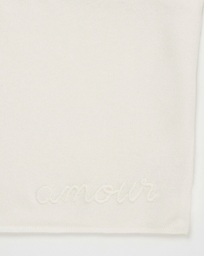 Merino wool blanket Off-white colour  Natalys
