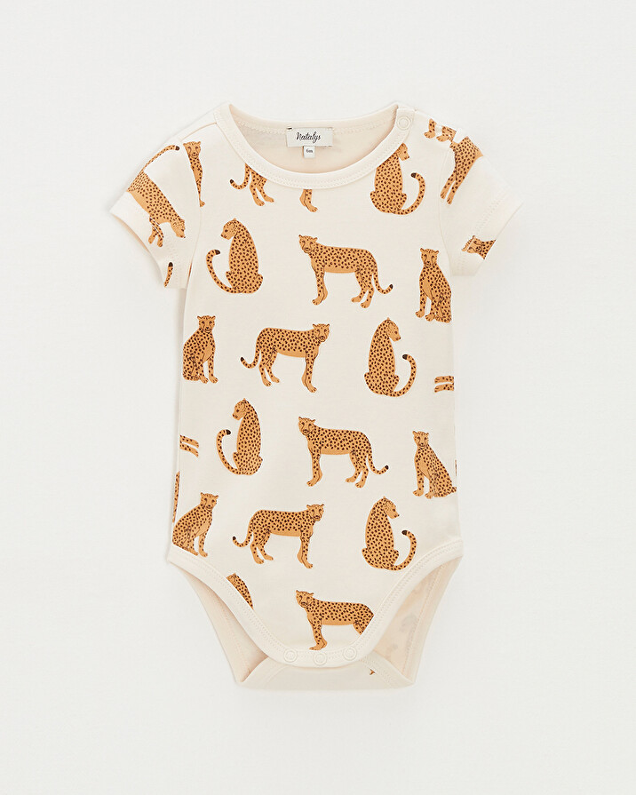 Short-sleeved bodysuit Leopard print  Natalys