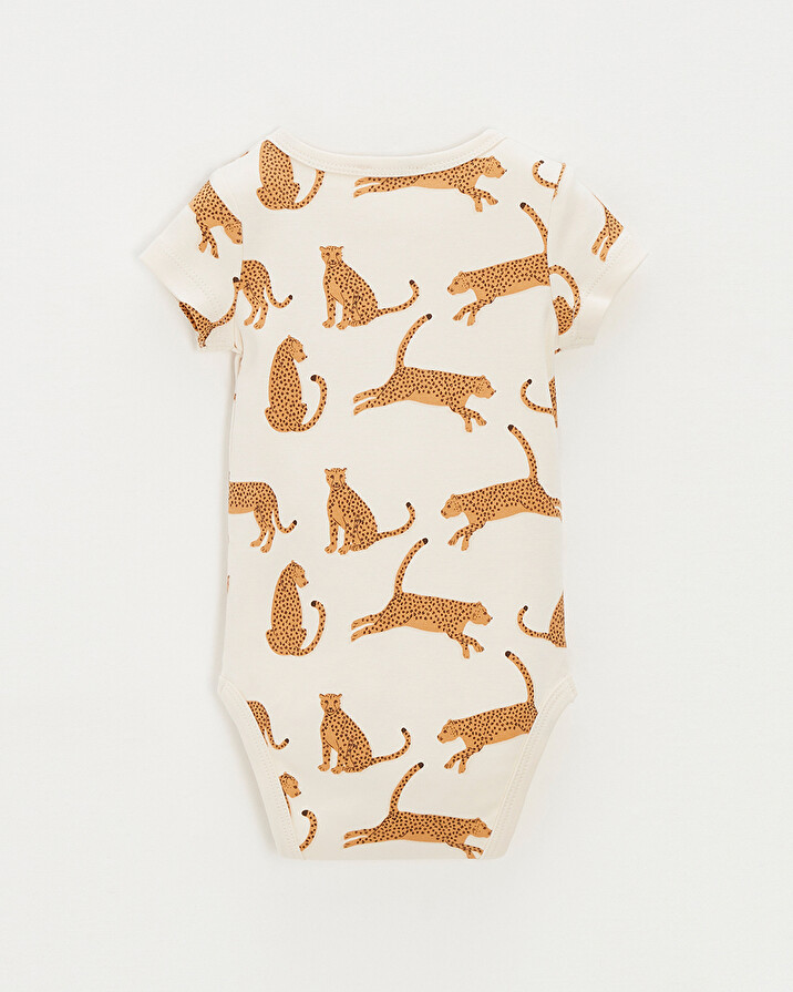Short-sleeved bodysuit Leopard print  Natalys