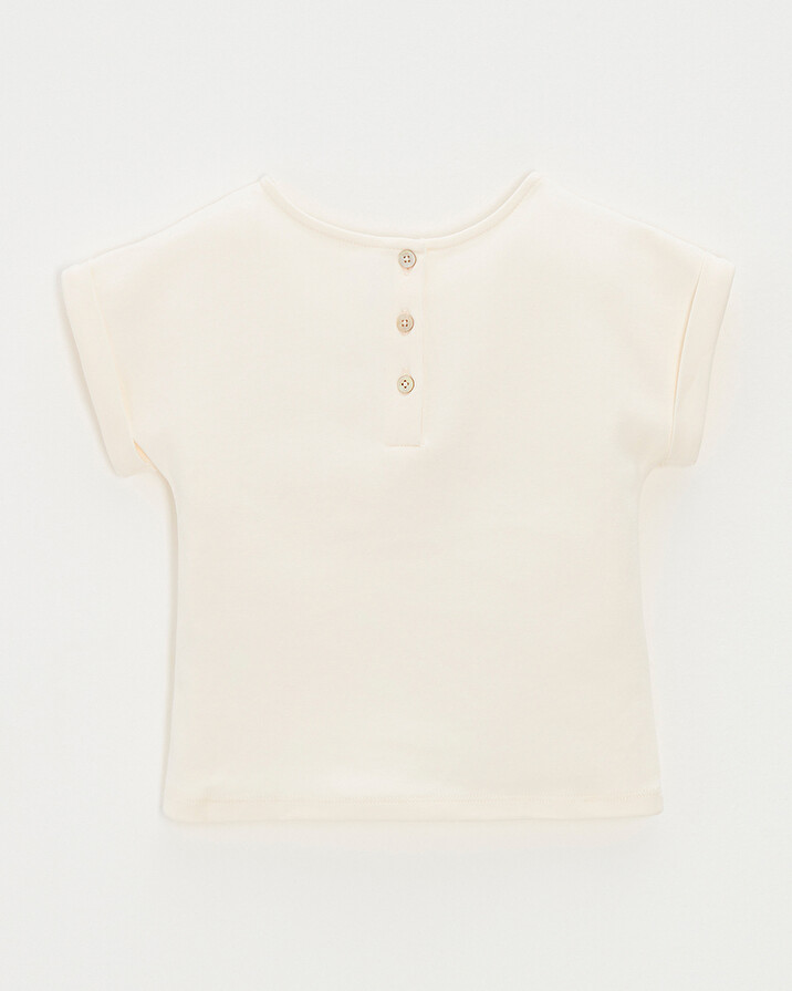 Kid' short-sleeved tee-shirt Embroidered chalk colour  Natalys
