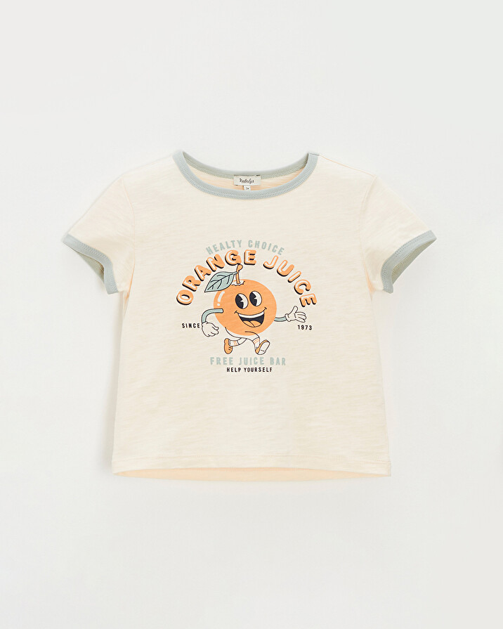 Kid' short-sleeved tee-shirt Off-white colour  Natalys