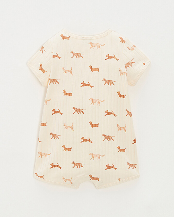 Short-sleeved jumpsuit Dog print  Natalys