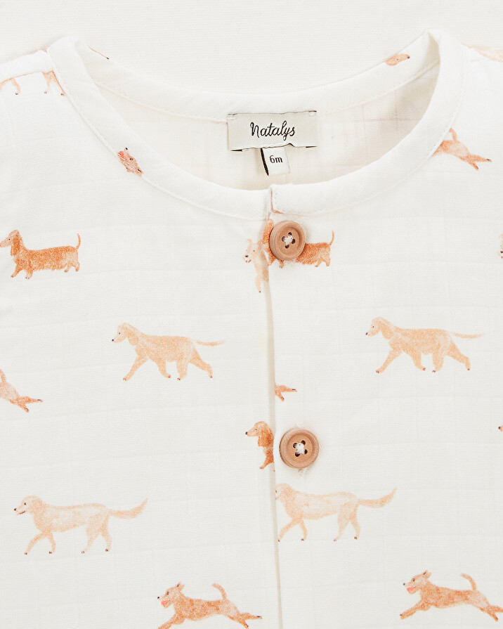 Sleeveless jumpsuit Dog print  Natalys