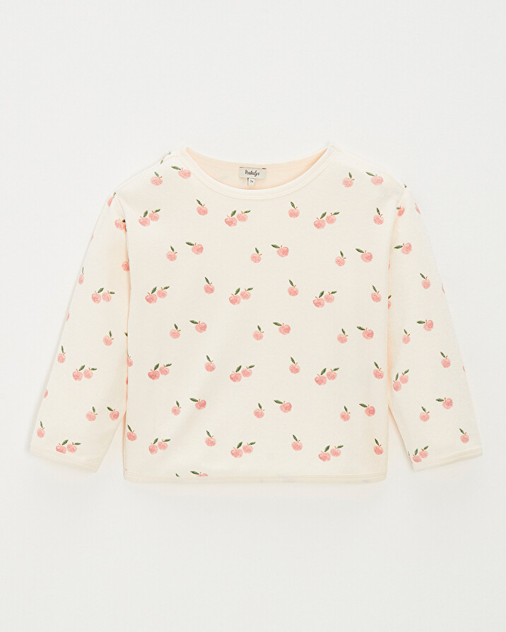 Kid's terrycloth sweatshirt Apple print  Natalys