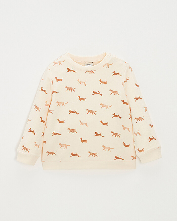 Terrycloth sweatshirt Dog print  Natalys