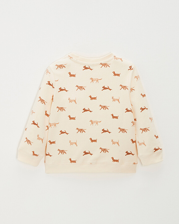 Terrycloth sweatshirt Dog print  Natalys