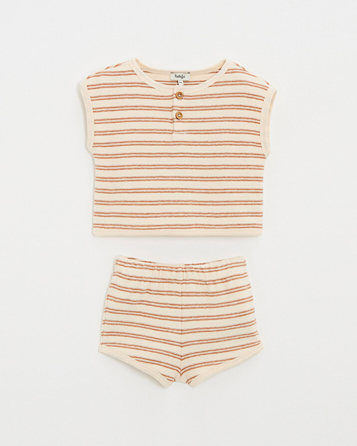 2-piece terrycloth pyjamas Ecru coloured stripes  Natalys
