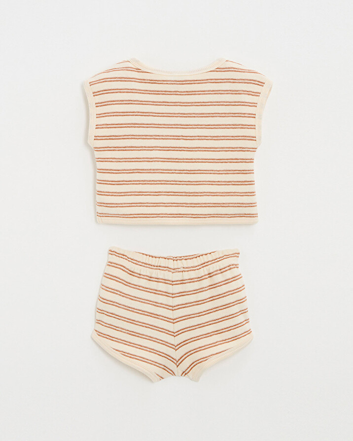 2-piece terrycloth pyjamas Ecru coloured stripes  Natalys