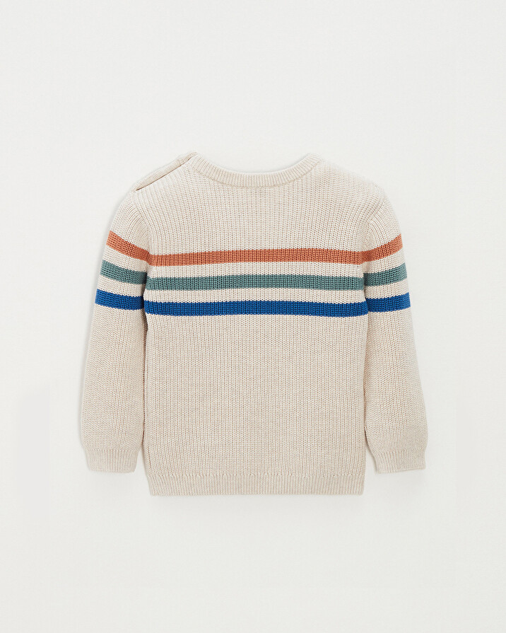 Striped cotton jumper Mottled natural colour  Natalys