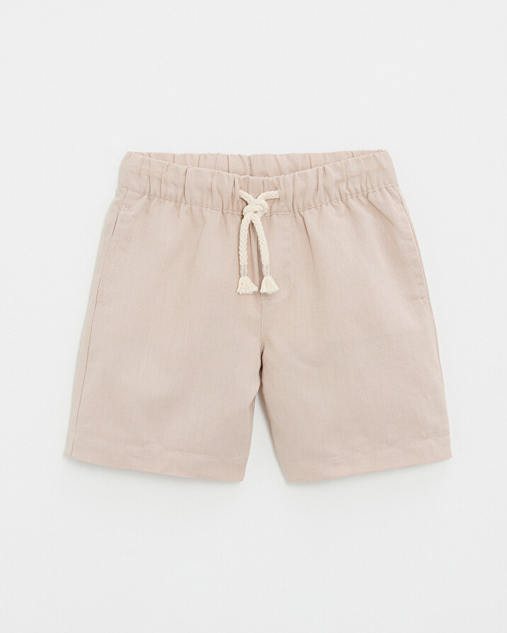 Kid's linen/cotton shorts Beige colour  Natalys