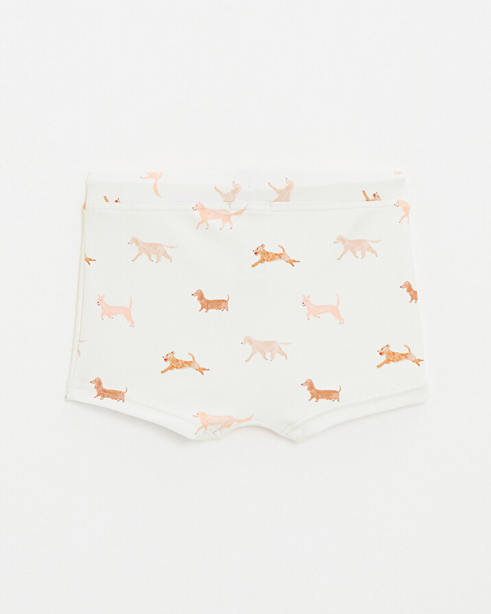 Kid's anti-UV swim shorts Dog print  Natalys