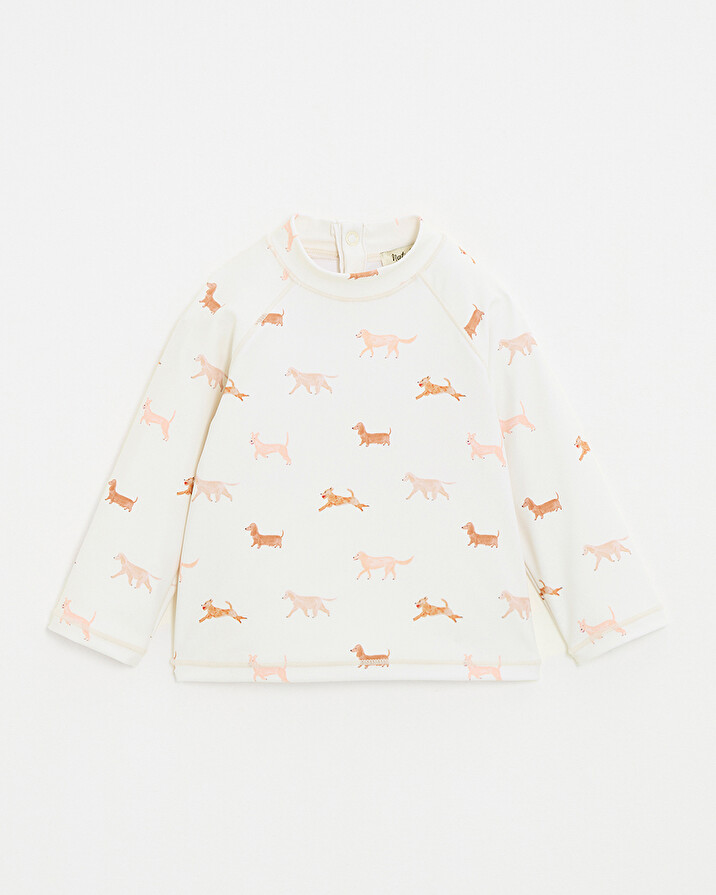 Anti-UV swim tee-shirt Dog print  Natalys