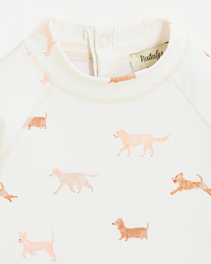 Anti-UV swim tee-shirt Dog print  Natalys