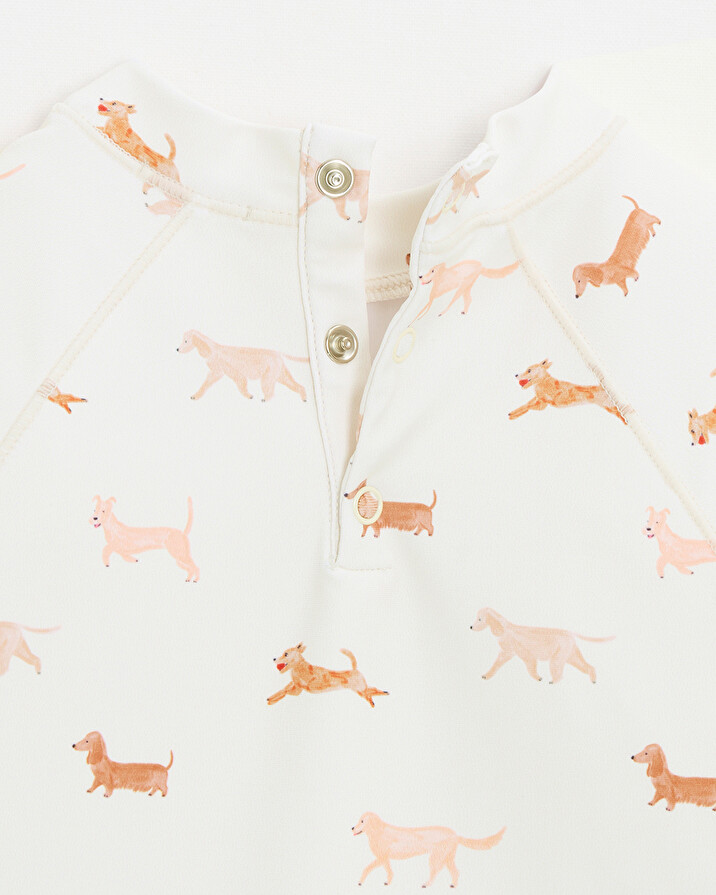 Kid's anti-UV swim tee-shirt Dog print  Natalys