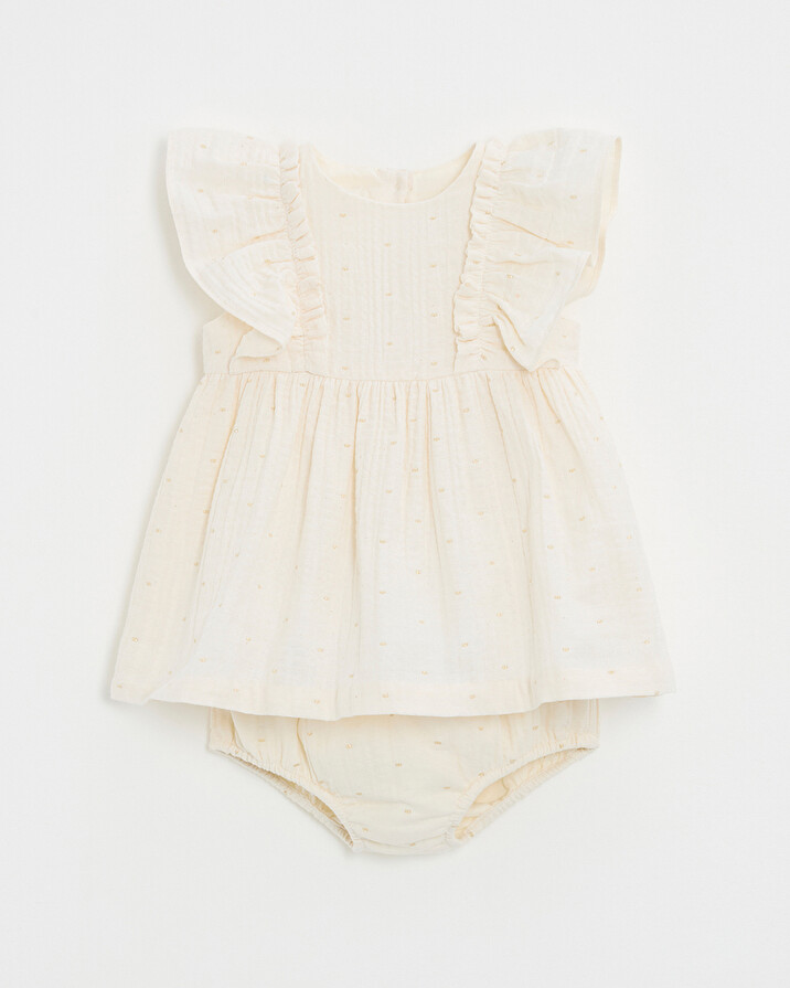 Polka dot dress Off-white colour  Natalys