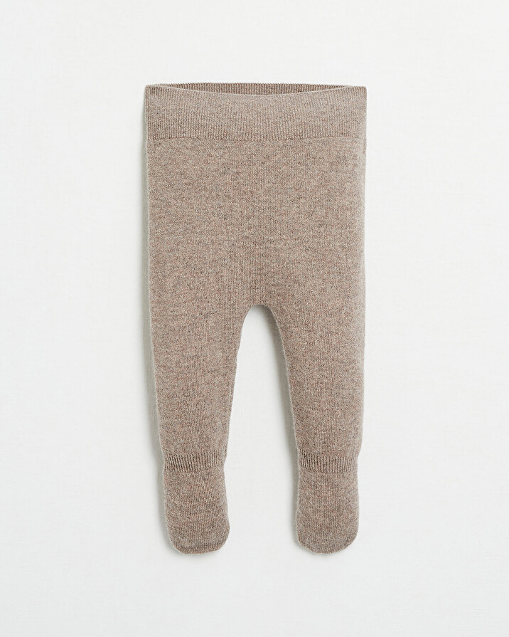 Merino wool knitted set Mottled brown colour  Natalys
