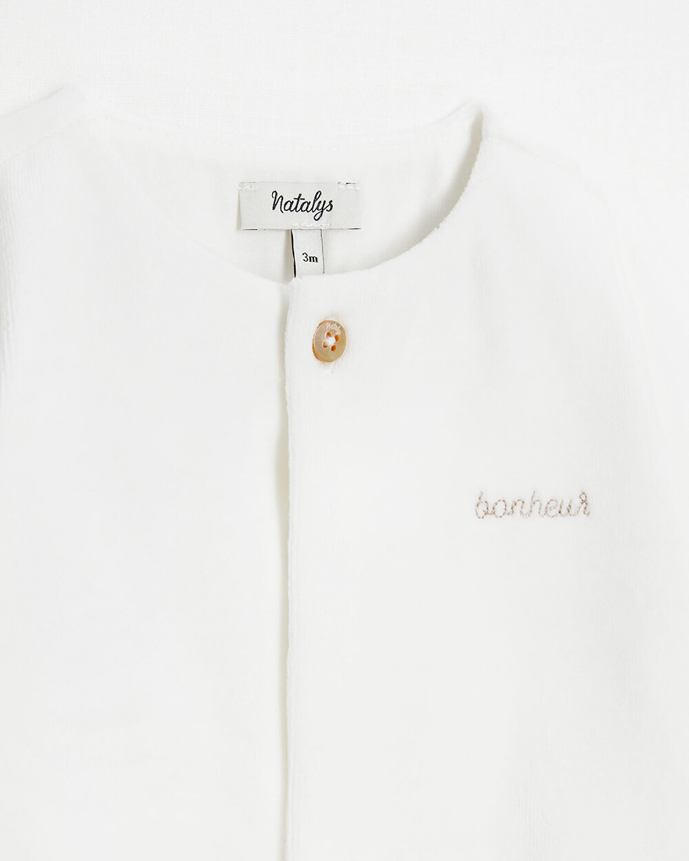 Velvet onesie Off-white colour  Natalys