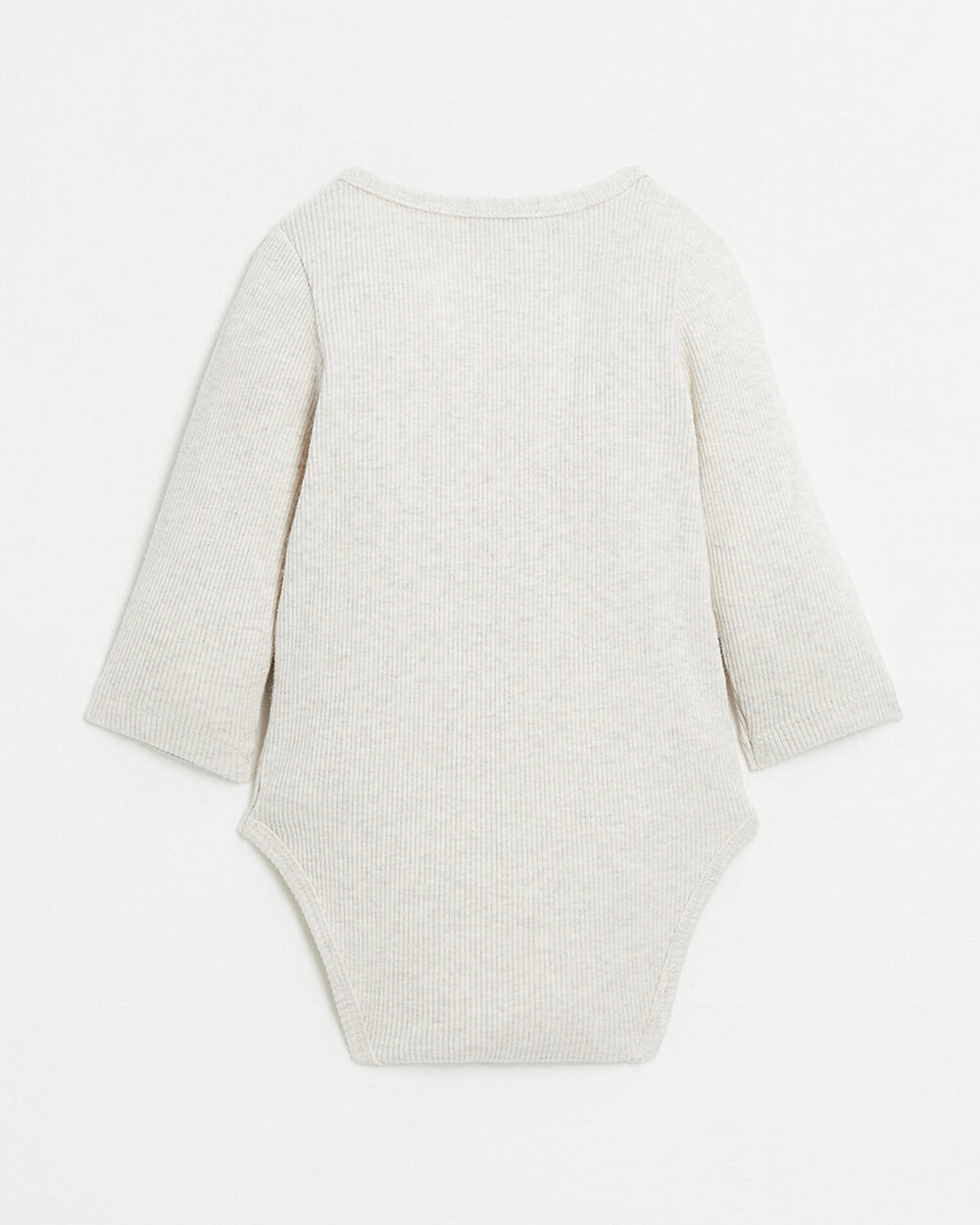 Crossed long-sleeved bodysuit Mottled beige colour  Natalys