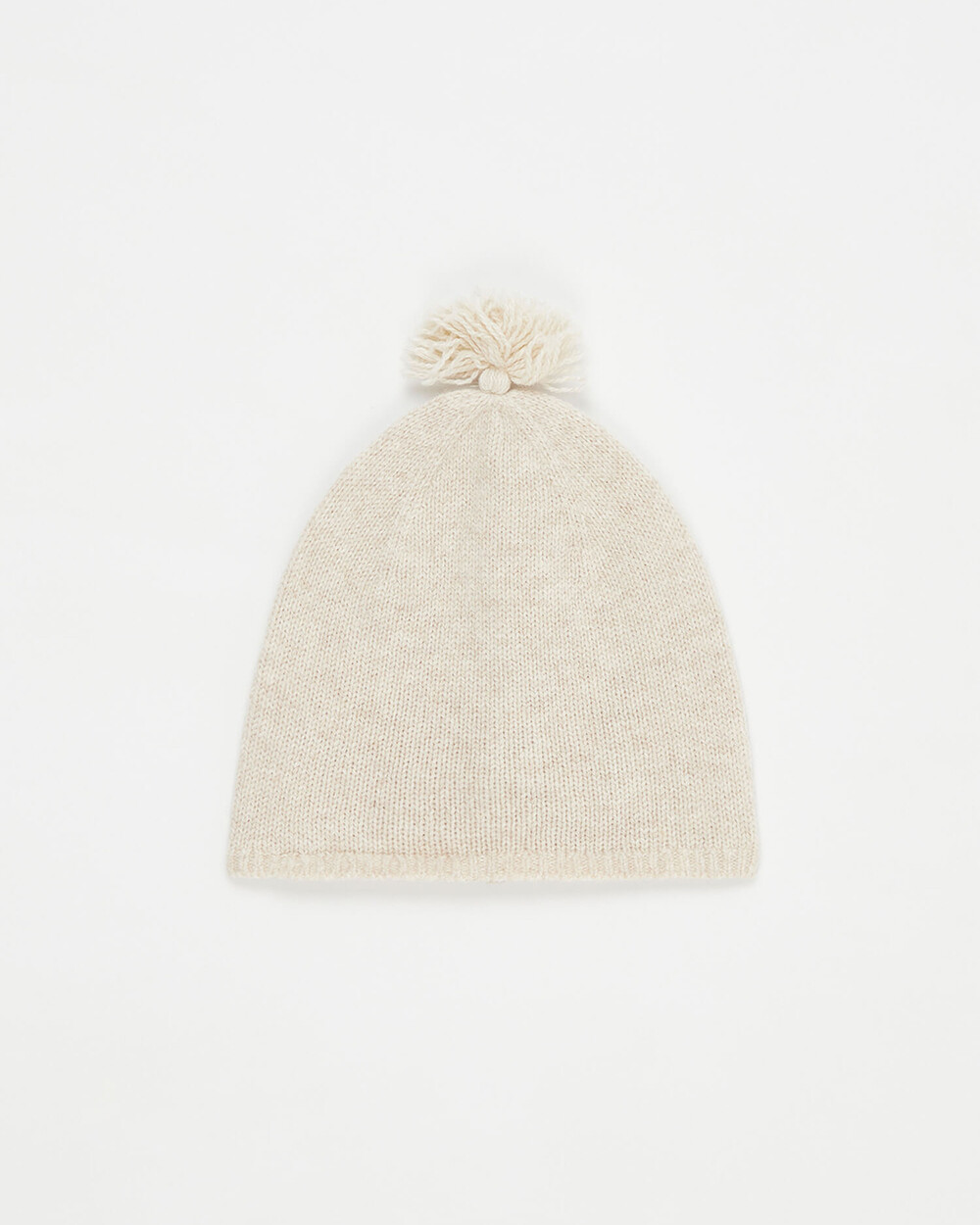 Merino wool beanie Mottled beige colour  Natalys