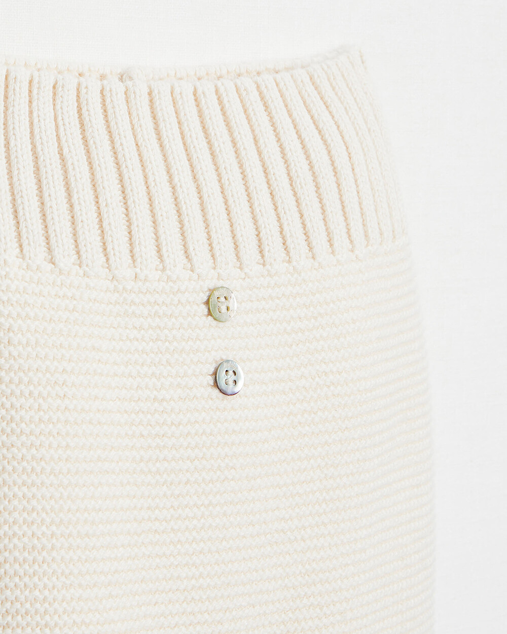 Footless knitted pants Off-white colour  Natalys