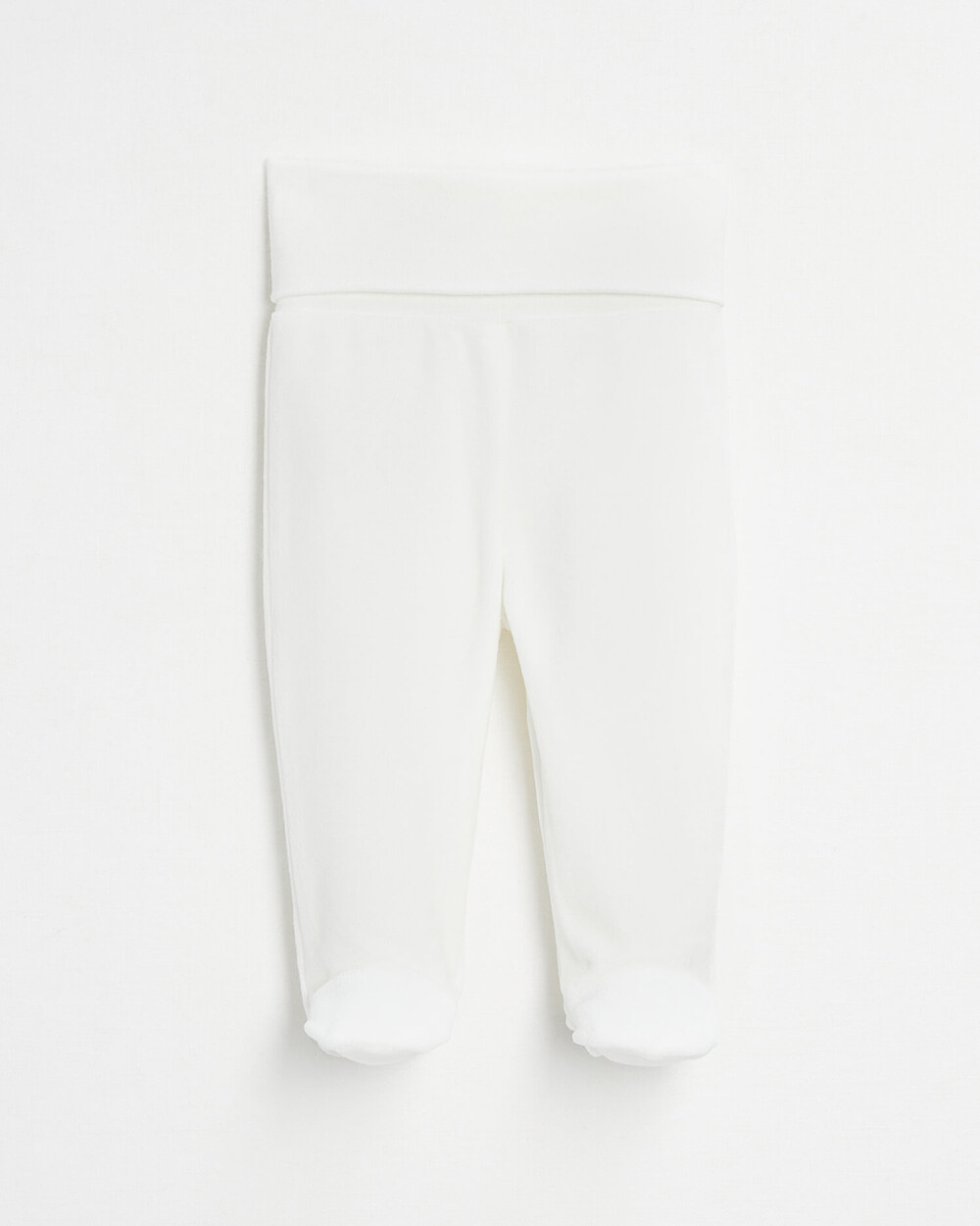 Velvet footed pants Off-white colour  Natalys