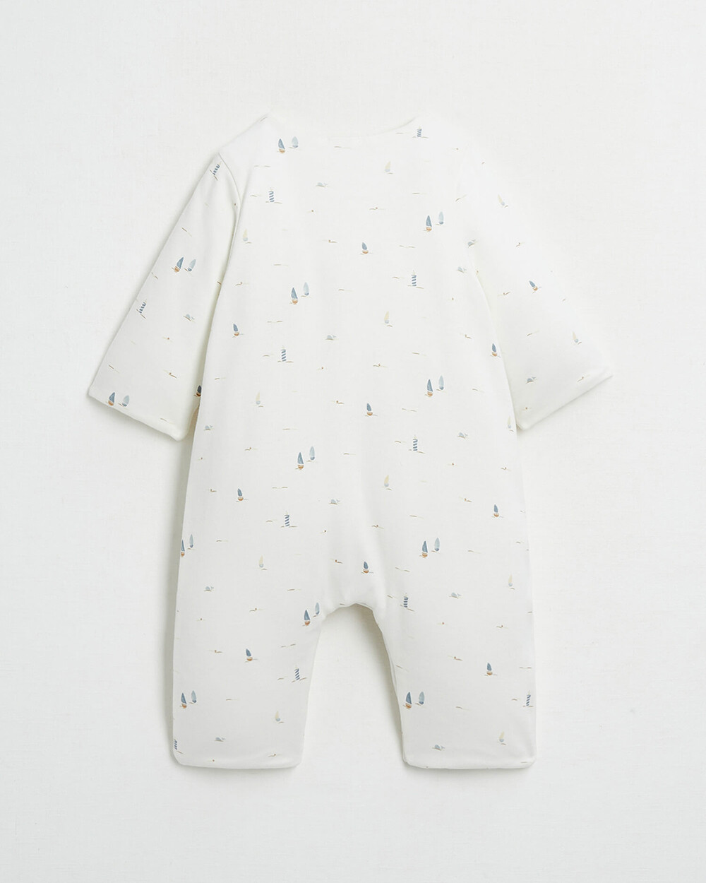 Footless long jumpsuit Boat print  Natalys