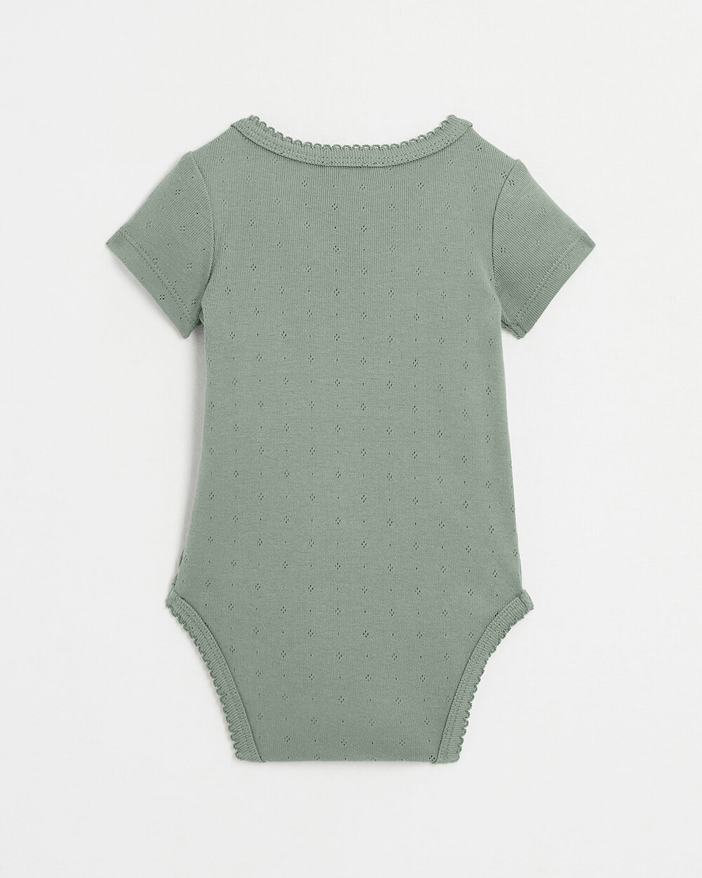 Fancy openwork crossed bodysuit Grey-green colour  Natalys