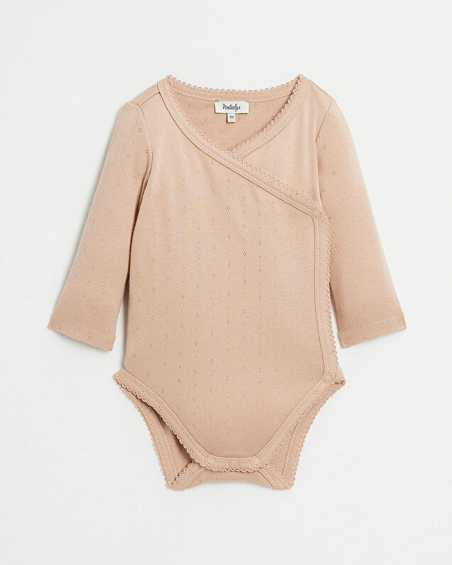 Openwork crossed bodysuit Pink colour  Natalys