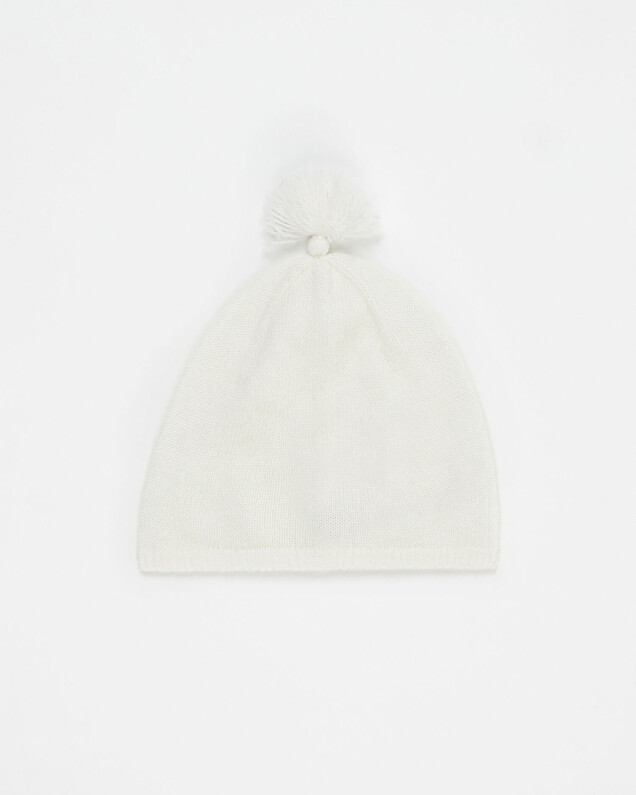 Merino wool hat Off-white colour  Natalys