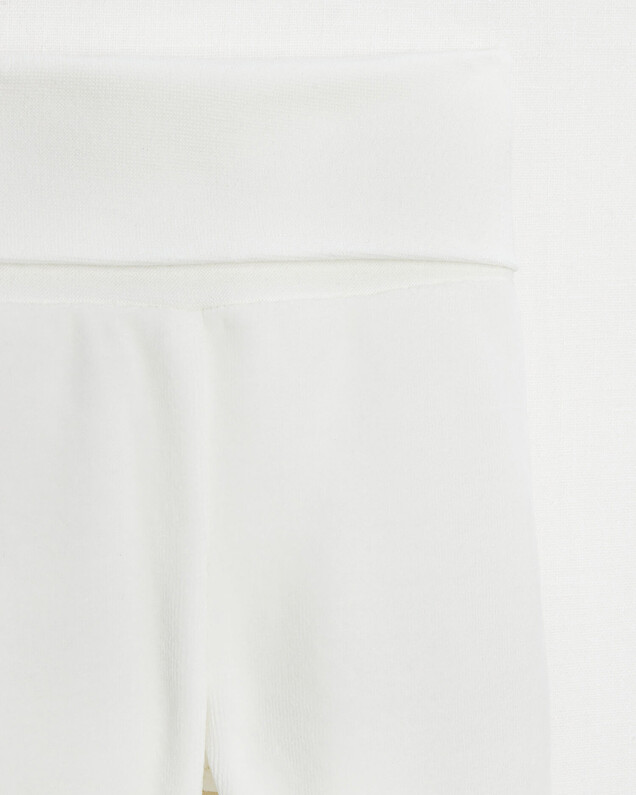 Velvet footed pants Off-white colour  Natalys