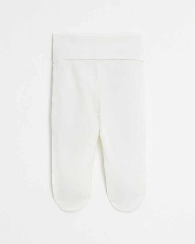 Velvet footed pants Off-white colour  Natalys