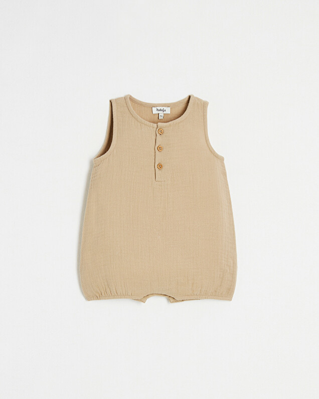 Cotton gauze jumpsuit Camel colour  Natalys