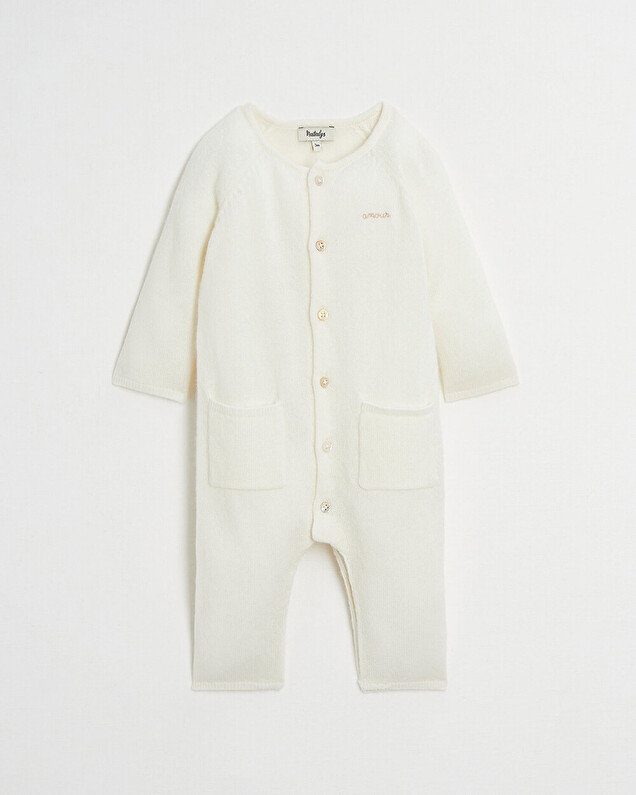 Cashmere knitted jumpsuit Off-white colour  Natalys