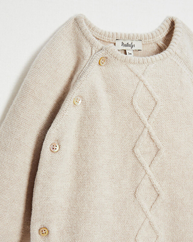 Knitted jumpsuit Mottled beige colour  Natalys