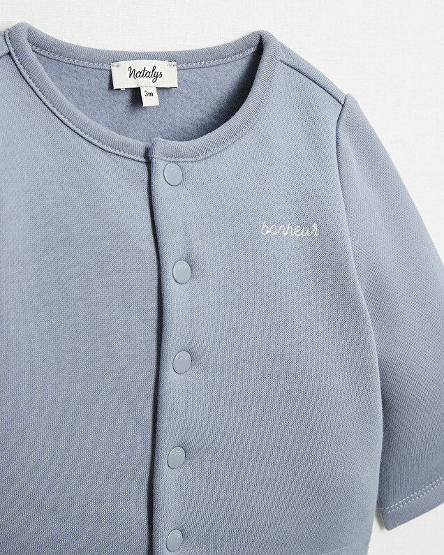 Fleece cardigan Blue-grey colour  Natalys