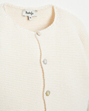 Cotton knitted cardigan Off-white colour  Natalys