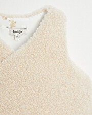 Faux fur crossed cardigan Natural colour  Natalys
