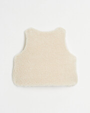 Faux fur crossed cardigan Natural colour  Natalys