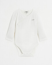 Crossed long-sleeved bodysuit Off-white colour  Natalys